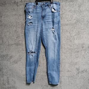 Aeropostale 32x30 Athletic Skinny Jeans Stretch Flex Denim Broken In Distressed